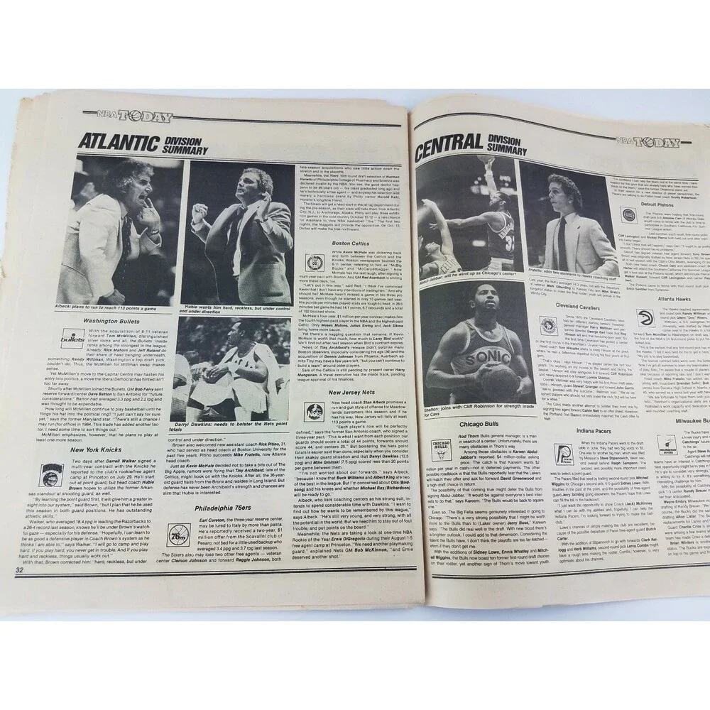 RARE 1983 NBA Today Newspaper Magazine Basketball Kelly Tripucka VTG 80s Vintage